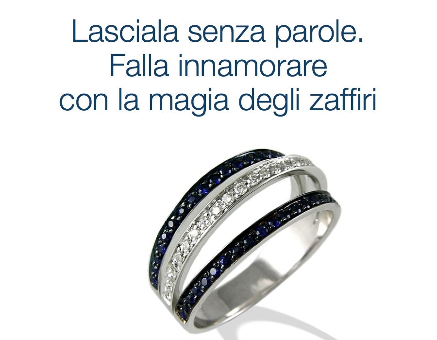 gioielli italiani anelli con zaffiri