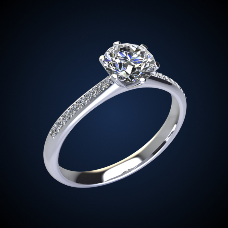 Anello proposta di matrimonio con diamanti